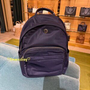Tory Burch Nylon Backpack 173559 In Tory Navy Lightweight $350